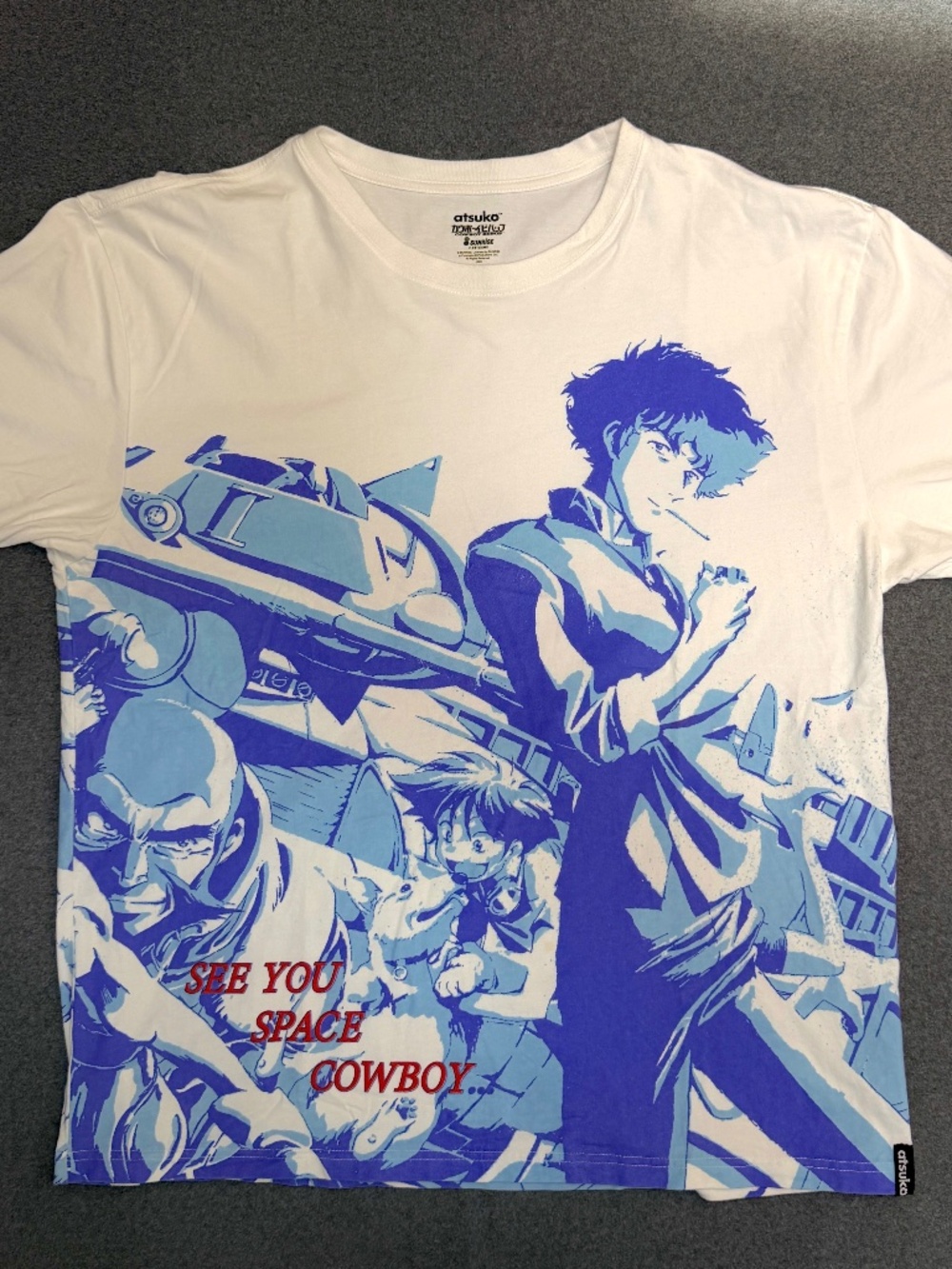 Atsuko Sunrise Cowboy Bebop See You Space Cowboy Graphic T-Shirt Mens XL Anime